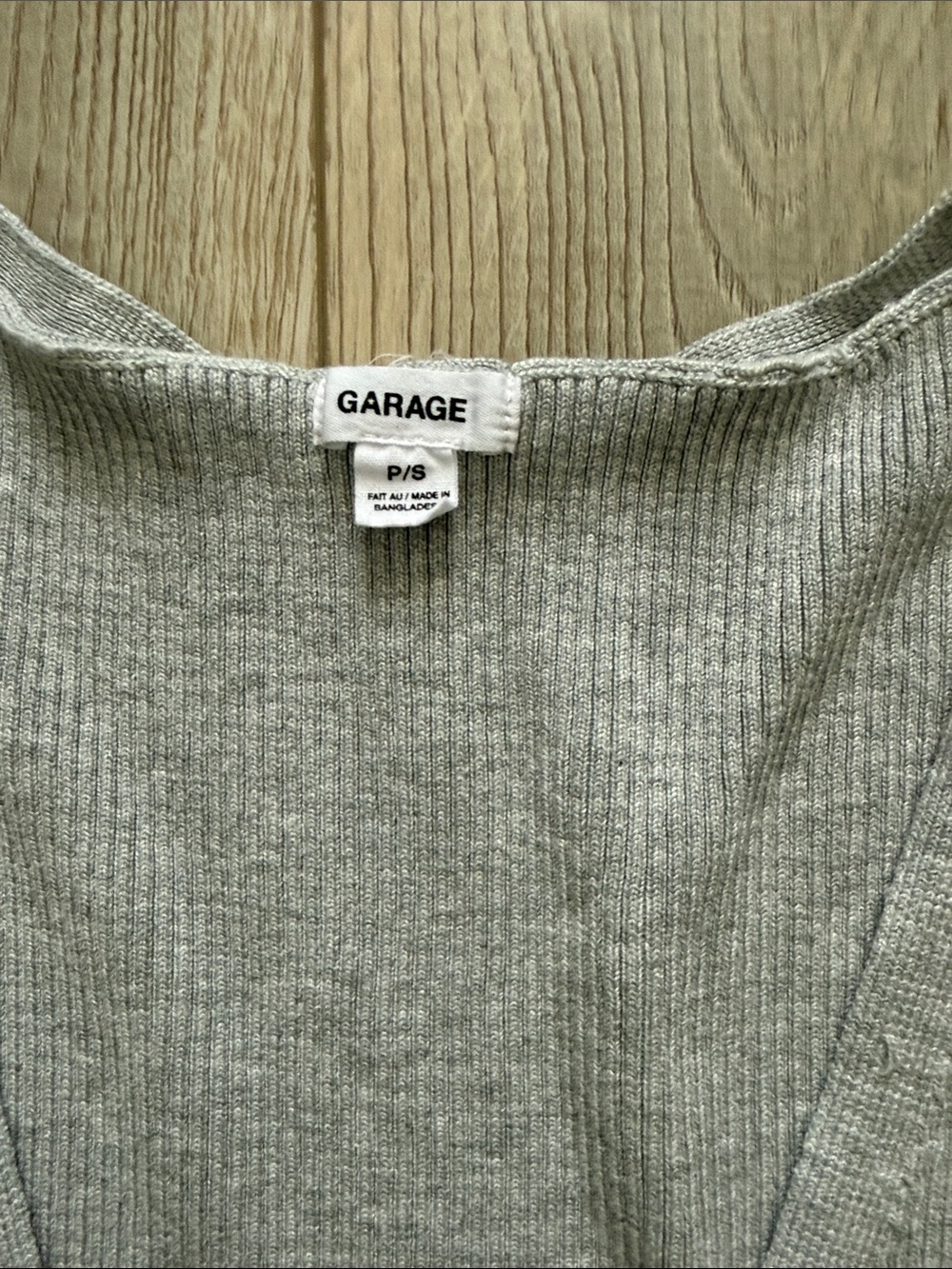 Garage grey Ribbed Button-Front Knit Vest - Picture 2 of 3